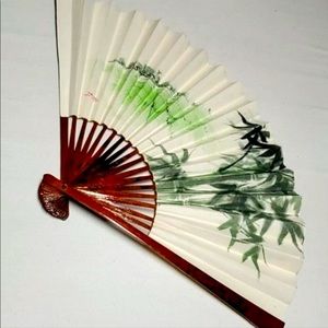 EUC Hand Painted Fan/ Fan looks just as in photos